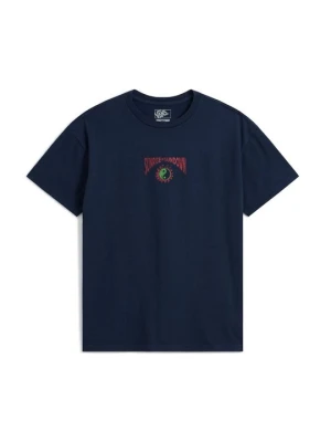 T-shirt z nadrukiem Vans niebieski