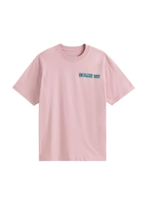 T-shirt z nadrukiem Vans różowy