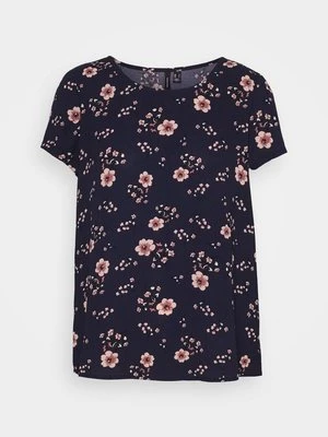 T-shirt z nadrukiem Vero Moda granatowy
