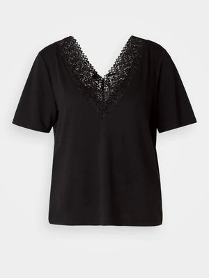 T-shirt z nadrukiem Vero Moda czarny