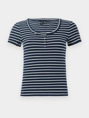 T-shirt z nadrukiem Vero Moda granatowy