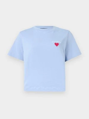T-shirt z nadrukiem Vero Moda niebieski