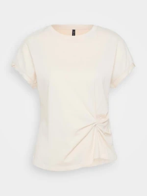 T-shirt z nadrukiem Vero Moda beżowy