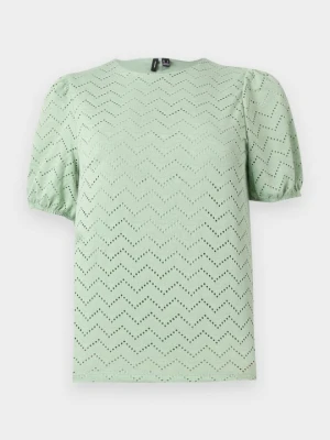 T-shirt z nadrukiem Vero Moda jasnozielony