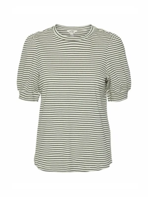 T-shirt z nadrukiem Aware mleczny