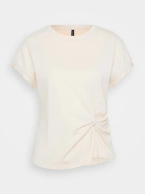 T-shirt z nadrukiem Vero Moda beżowy