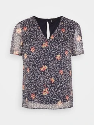 T-shirt z nadrukiem Vero Moda granatowy
