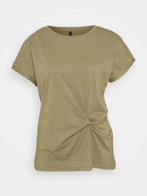 T-shirt z nadrukiem Vero Moda khaki