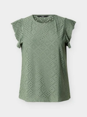 T-shirt z nadrukiem Vero Moda zielony
