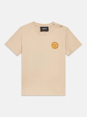 T-shirt z nadrukiem Versace beżowy