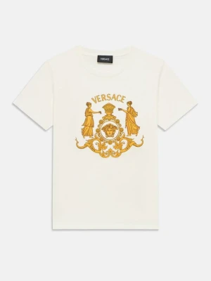 T-shirt z nadrukiem Versace biały