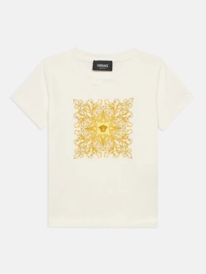 T-shirt z nadrukiem Versace biały