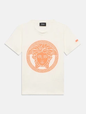 T-shirt z nadrukiem Versace biały