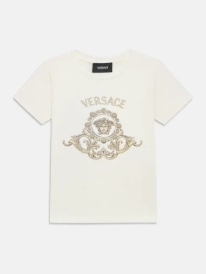 T-shirt z nadrukiem Versace biały