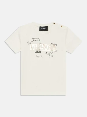 T-shirt z nadrukiem Versace biały