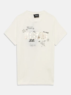 T-shirt z nadrukiem Versace biały
