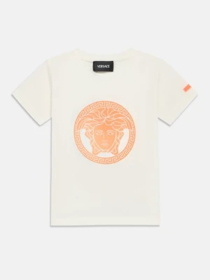 T-shirt z nadrukiem Versace biały