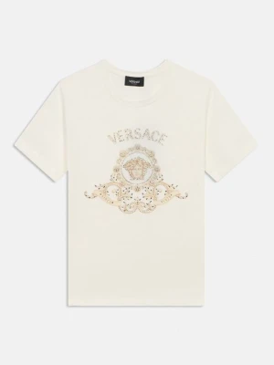 T-shirt z nadrukiem Versace biały