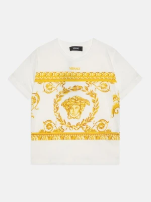 T-shirt z nadrukiem Versace biały