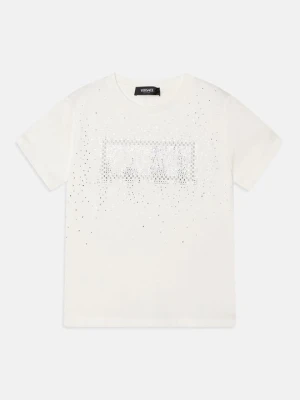 T-shirt z nadrukiem Versace biały