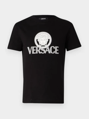T-shirt z nadrukiem Versace czarny