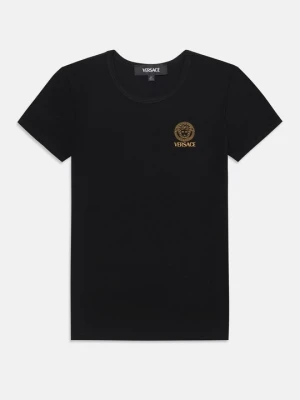 T-shirt z nadrukiem Versace czarny