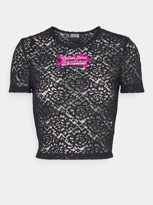 T-shirt z nadrukiem Versace Jeans Couture czarny