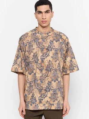 T-shirt z nadrukiem Versace Jeans Couture beżowy