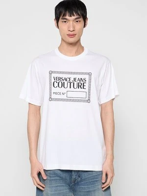 T-shirt z nadrukiem Versace Jeans Couture biały