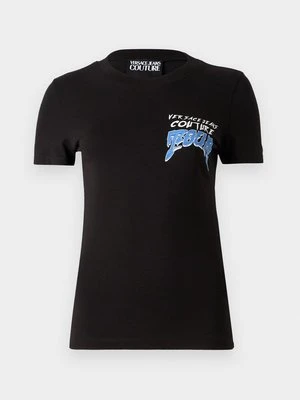 T-shirt z nadrukiem Versace Jeans Couture czarny
