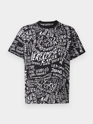 T-shirt z nadrukiem Versace Jeans Couture czarny