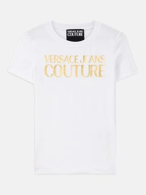 T-shirt z nadrukiem Versace Jeans Couture biały