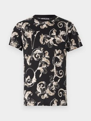 T-shirt z nadrukiem Versace Jeans Couture czarny