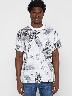 T-shirt z nadrukiem Versace Jeans Couture biały