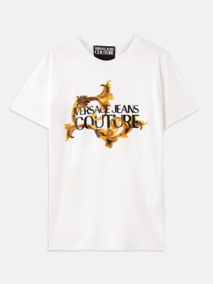 T-shirt z nadrukiem Versace Jeans Couture biały