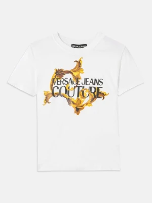 T-shirt z nadrukiem Versace Jeans Couture biały