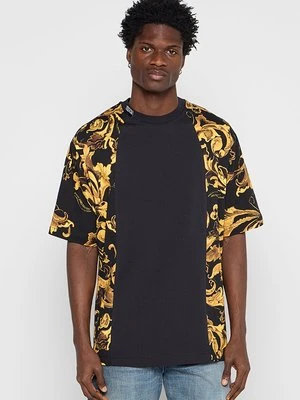 T-shirt z nadrukiem Versace Jeans Couture czarny