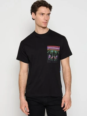 T-shirt z nadrukiem Versace Jeans Couture czarny