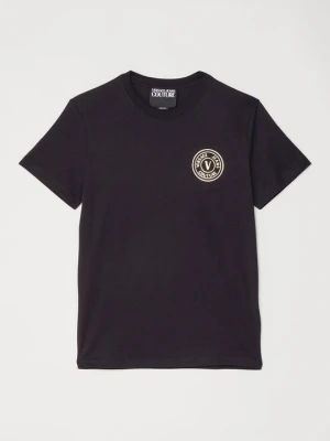 T-shirt z nadrukiem Versace Jeans Couture czarny