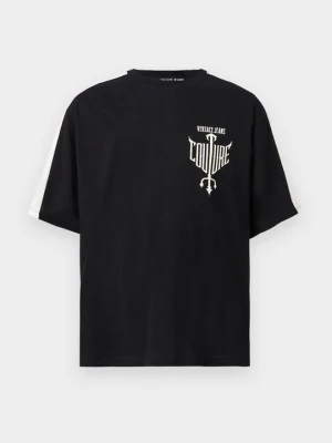 T-shirt z nadrukiem Versace Jeans Couture czarny