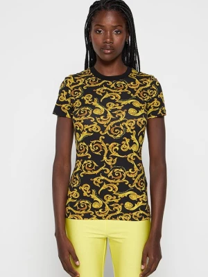 T-shirt z nadrukiem Versace Jeans Couture czarny