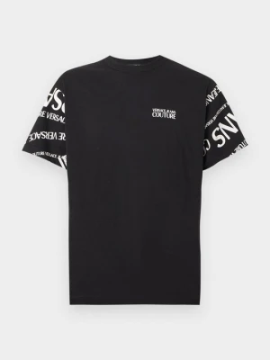 T-shirt z nadrukiem Versace Jeans Couture czarny