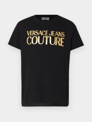 T-shirt z nadrukiem Versace Jeans Couture czarny