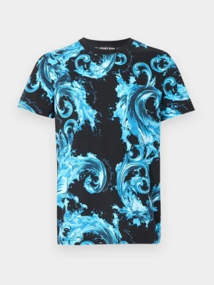 T-shirt z nadrukiem Versace Jeans Couture czarny