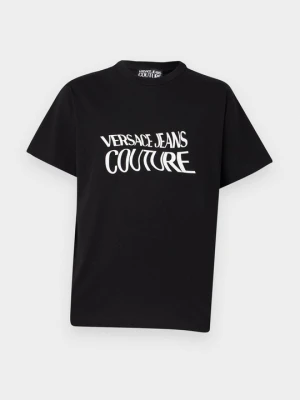 T-shirt z nadrukiem Versace Jeans Couture czarny