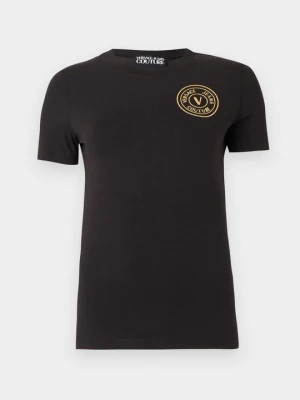 T-shirt z nadrukiem Versace Jeans Couture czarny