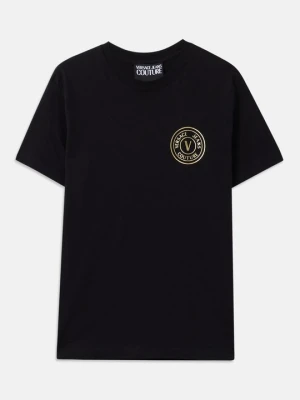 T-shirt z nadrukiem Versace Jeans Couture czarny