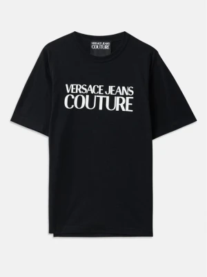 T-shirt z nadrukiem Versace Jeans Couture czarny