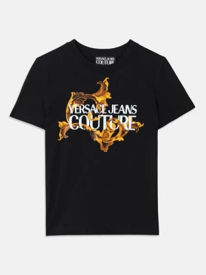 T-shirt z nadrukiem Versace Jeans Couture czarny