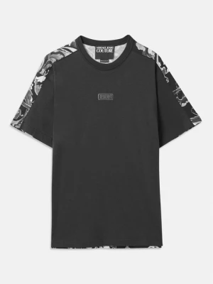 T-shirt z nadrukiem Versace Jeans Couture czarny